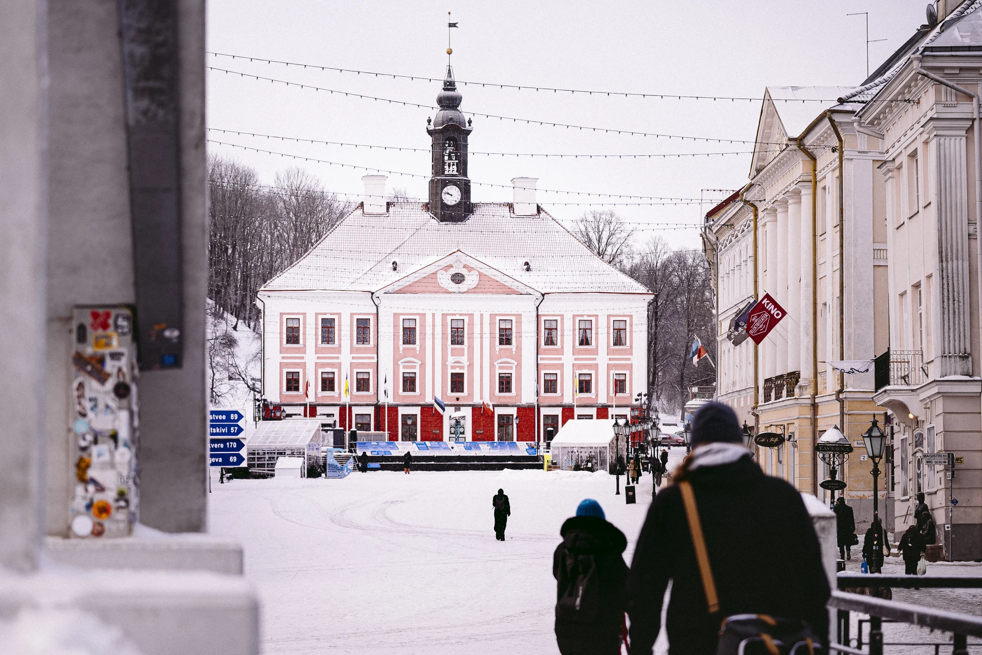 Tartu Town Hall Square in winter